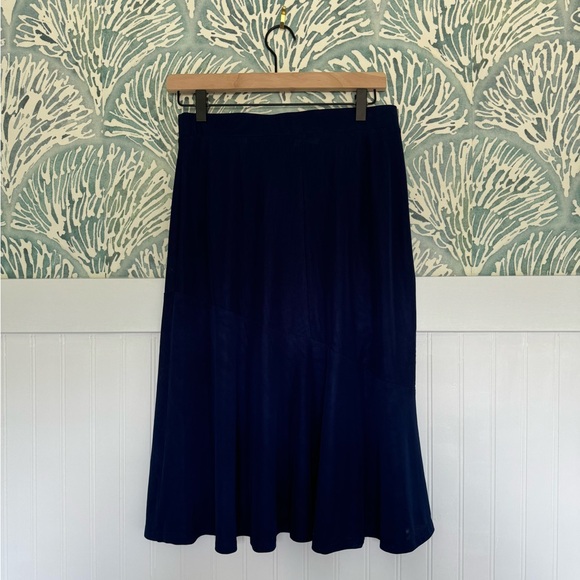 Kristin It Navy Blue Daisy Caron Top with matching Chatteron Skirt Set in Small - Picture 7 of 9
